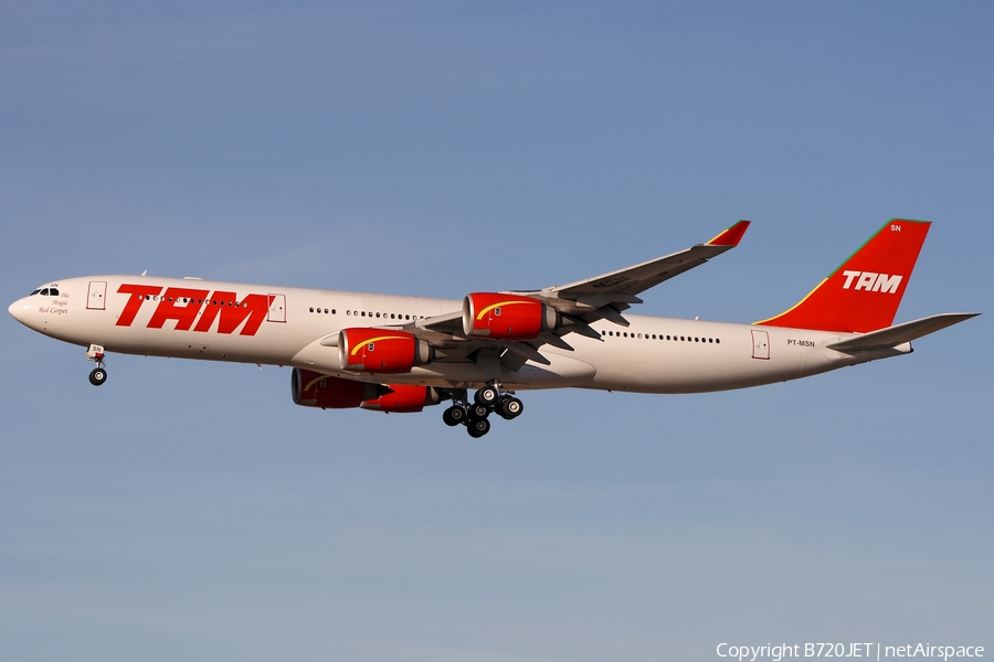 TAM Brazilian Airlines Airbus A340-541 (PT-MSN) | Photo 32622