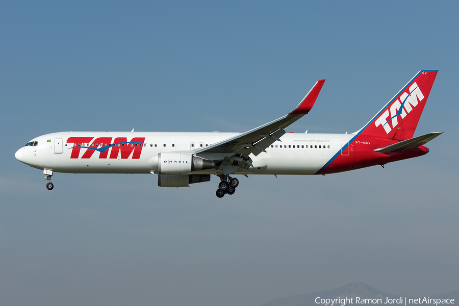 TAM Brazilian Airlines Boeing 767-316(ER) (PT-MSV) | Photo 209667