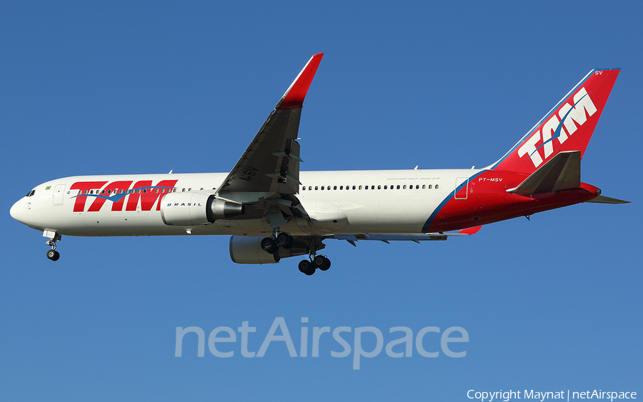 TAM Brazilian Airlines Boeing 767-316(ER) (PT-MSV) | Photo 262193