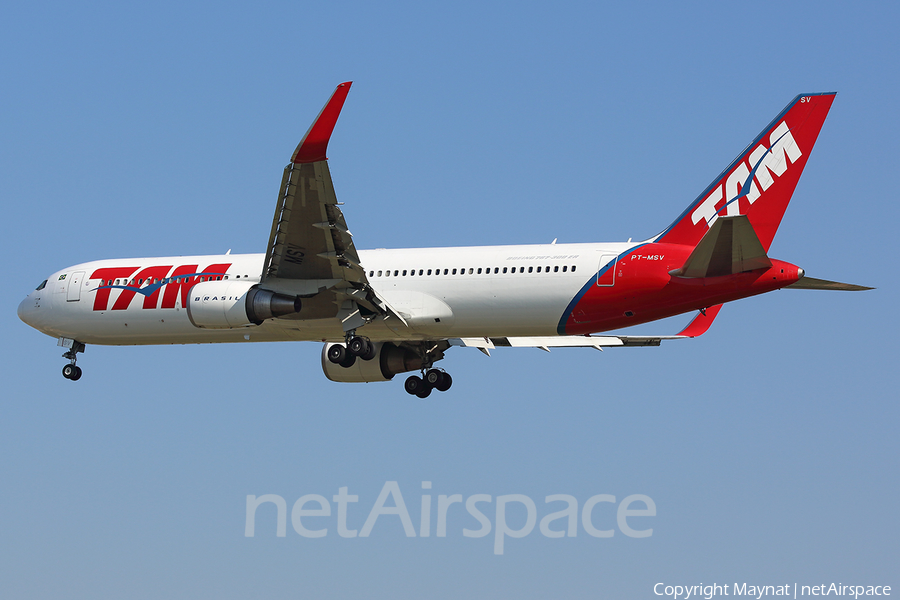 TAM Brazilian Airlines Boeing 767-316(ER) (PT-MSV) | Photo 405583