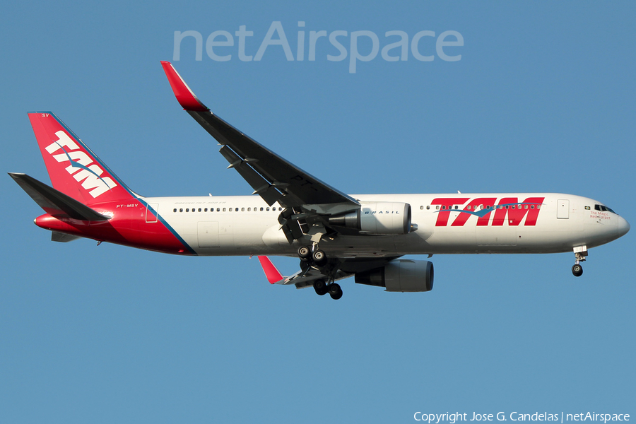 TAM Brazilian Airlines Boeing 767-316(ER) (PT-MSV) | Photo 83885