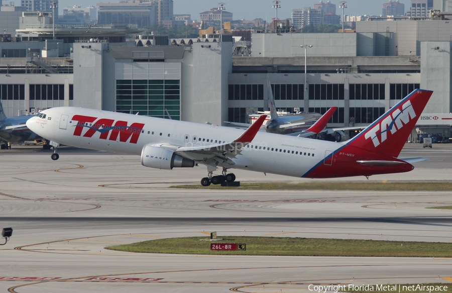 TAM Brazilian Airlines Boeing 767-316(ER) (PT-MSV) | Photo 316758