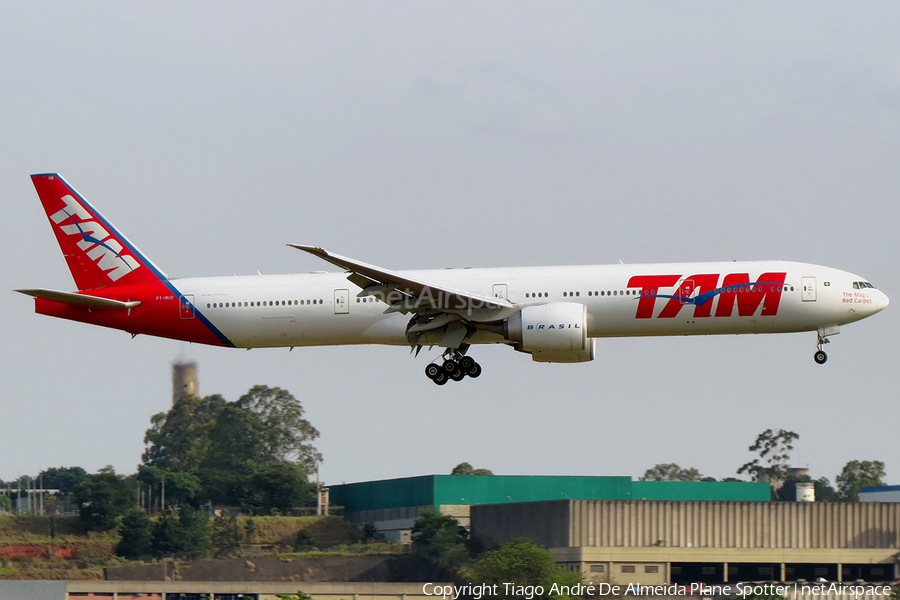 TAM Brazilian Airlines Boeing 777-32W(ER) (PT-MUD) | Photo 331716