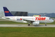 TAM Brazilian Airlines Airbus A319-132 (PT-MZA) at  Hamburg - Finkenwerder, Germany