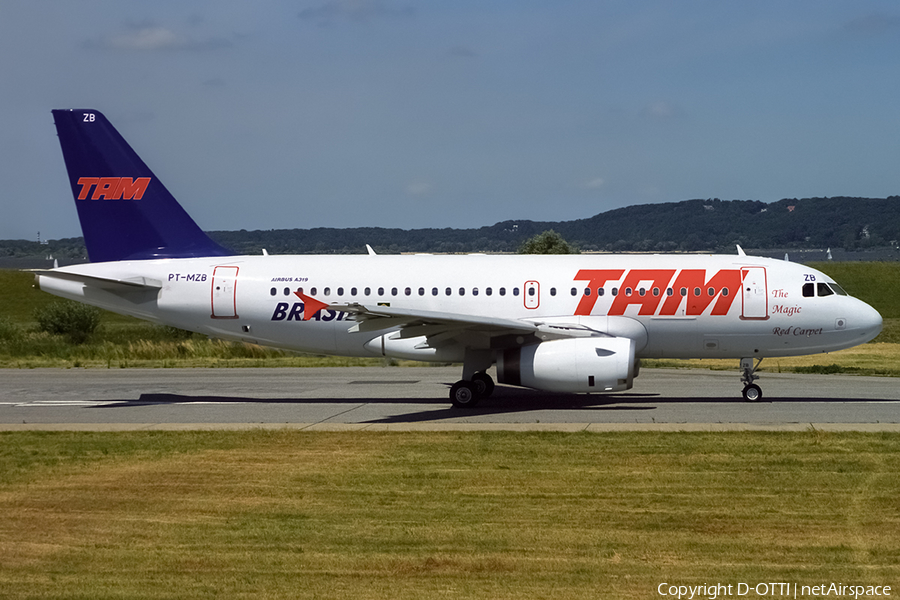 TAM Brazilian Airlines Airbus A319-132 (PT-MZB) | Photo 413767