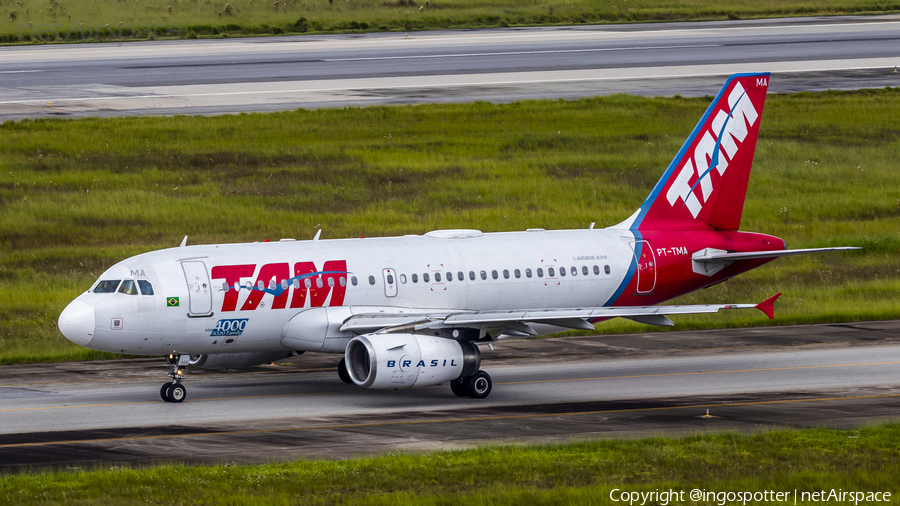 TAM Brazilian Airlines Airbus A319-132 (PT-TMA) | Photo 373360