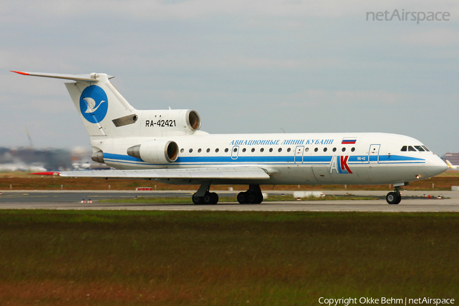 Kuban Airlines Yakovlev Yak-42D (RA-42421) | Photo 38103