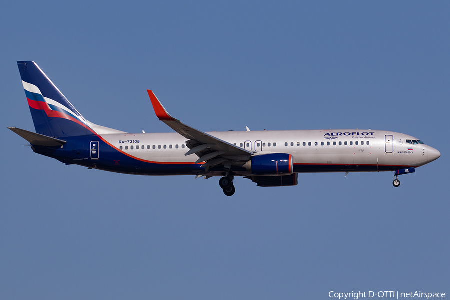 Aeroflot - Russian Airlines Boeing 737-8LJ (RA-73108) | Photo 642536