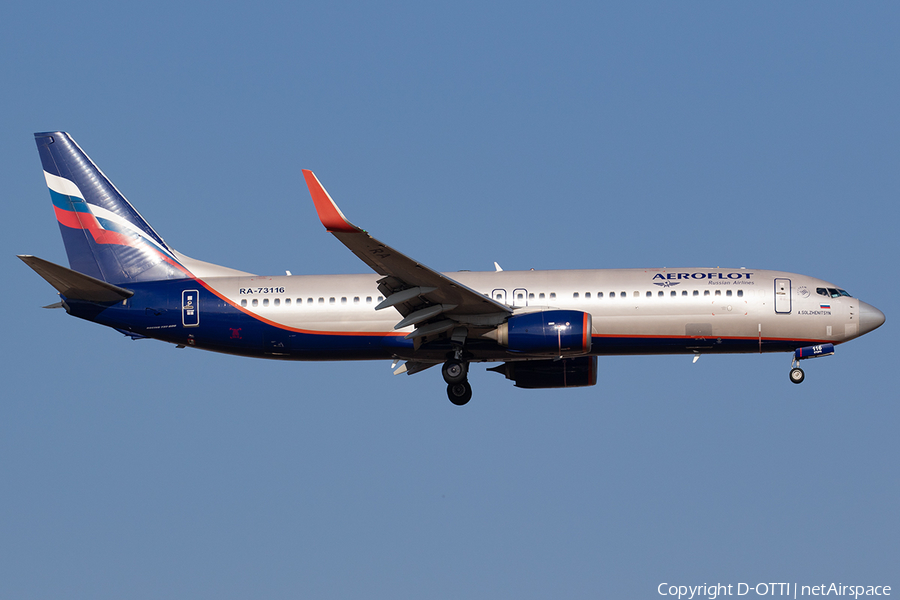 Aeroflot - Russian Airlines Boeing 737-8LJ (RA-73116) | Photo 644824
