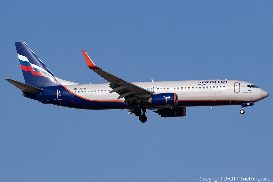 Aeroflot - Russian Airlines Boeing 737-8LJ (RA-73118) | Photo 639048