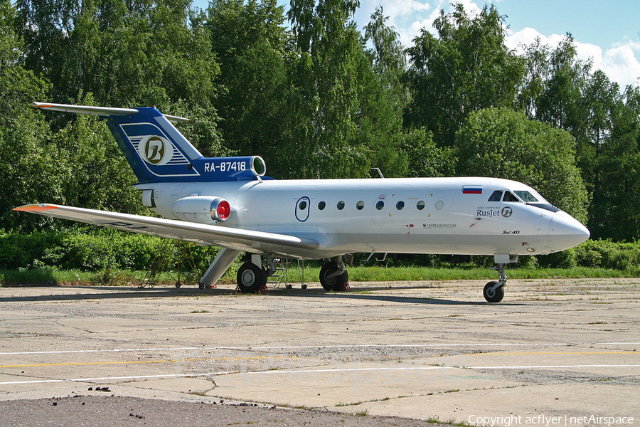 RusJet Yakovlev Yak-40 (RA-87418) | Photo 153437