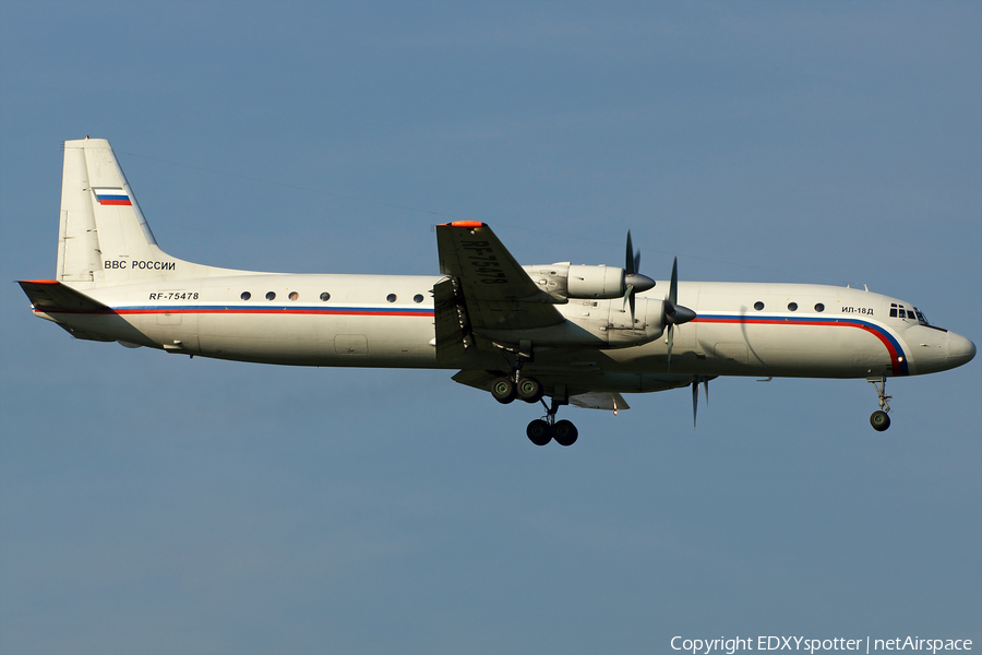 Russian Federation Air Force Ilyushin Il-18D (RF-75478) | Photo 277123