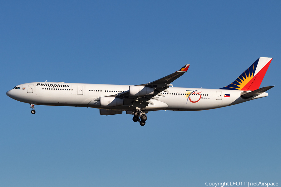 Philippine Airlines Airbus A340-313X (RP-C3438) | Photo 144714