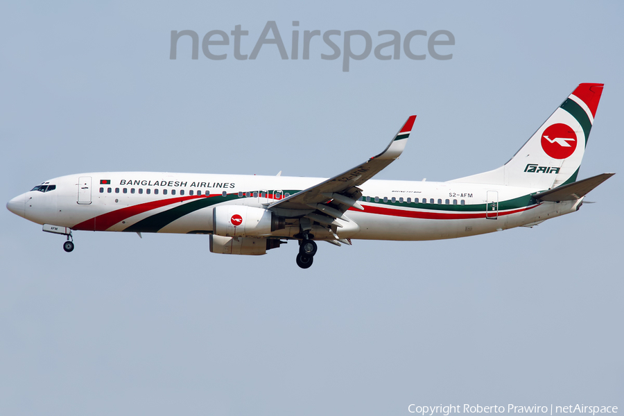 Biman Bangladesh Airlines Boeing 737-83N (S2-AFM) | Photo 389660