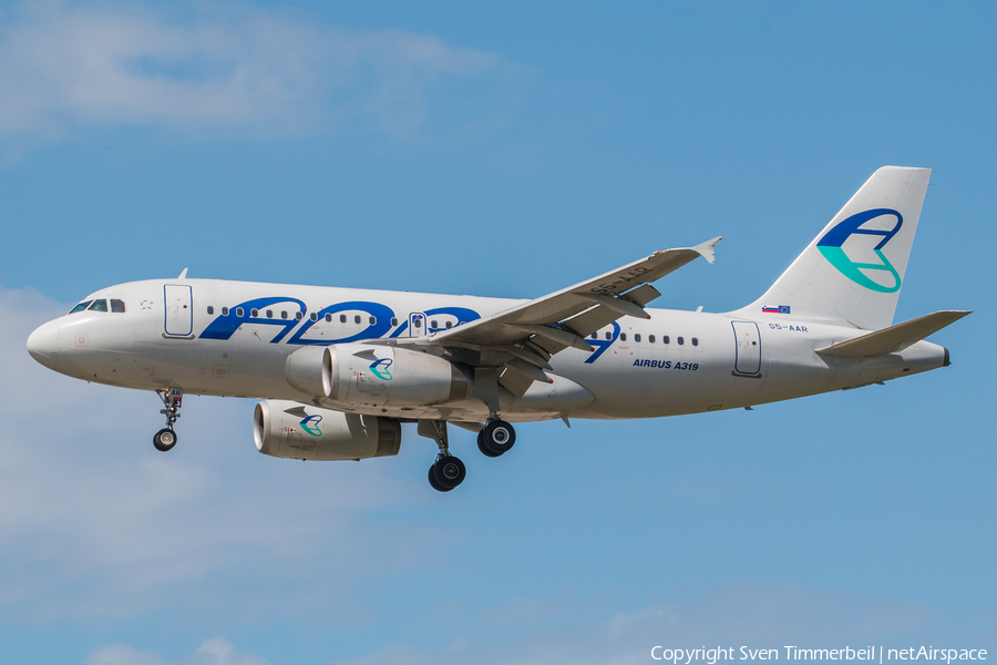 Adria Airways Airbus A319-132 (S5-AAR) | Photo 327005