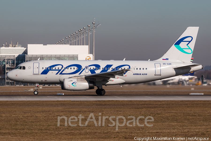 Adria Airways Airbus A319-132 (S5-AAR) | Photo 392475