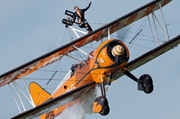 Breitling AeroSuperBatics Boeing PT-17 Kaydet (SE-BOG) at  RAF Abingdon, United Kingdom