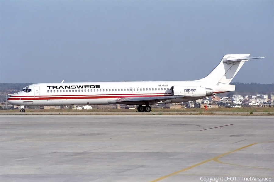 Transwede Airways McDonnell Douglas MD-87 (SE-DHG) | Photo 143928
