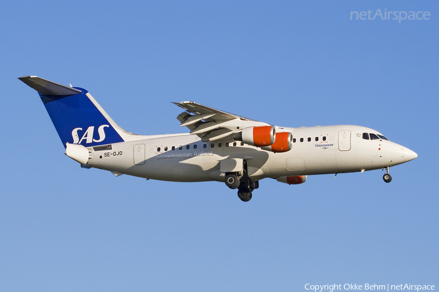 SAS - Scandinavian Airlines (Transwede Airways) BAe Systems BAe-146-RJ85 (SE-DJO) | Photo 38658