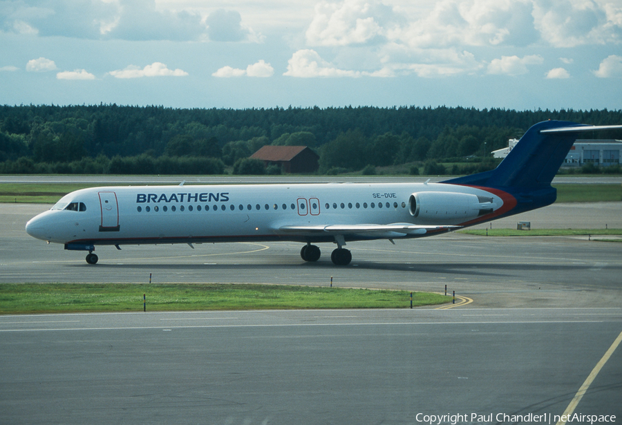 Braathens Fokker 100 (SE-DUE) | Photo 103139