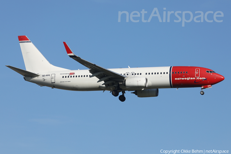 Norwegian Air Sweden Boeing 737-8JP (SE-RPE) | Photo 479049