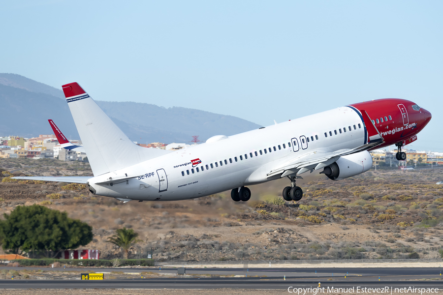 Norwegian Air Sweden Boeing 737-8JP (SE-RPF) | Photo 368488