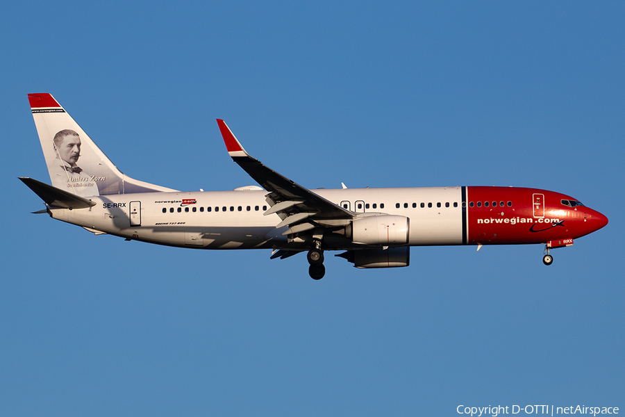 Norwegian Air Sweden Boeing 737-8JP (SE-RRX) | Photo 363525