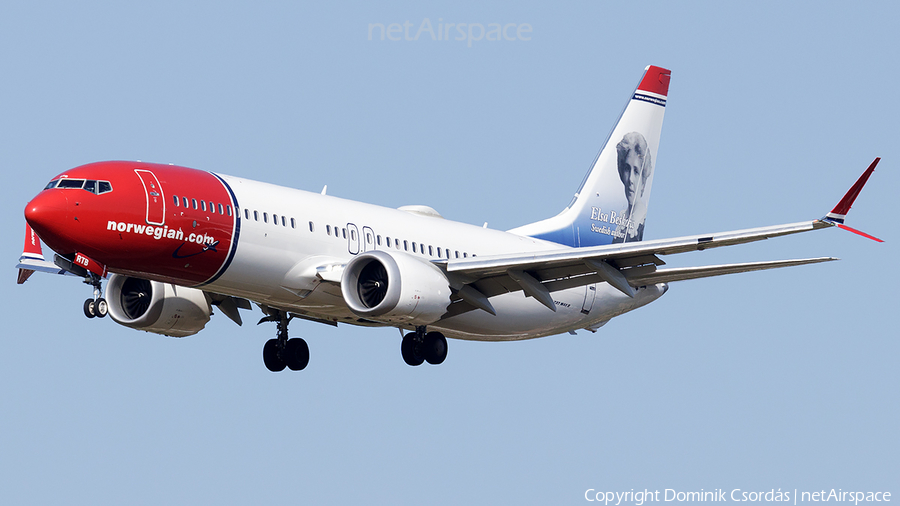 Norwegian Air Sweden Boeing 737-8 MAX (SE-RTB) | Photo 528588