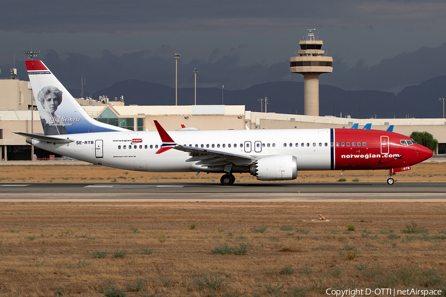 Norwegian Air Sweden Boeing 737-8 MAX (SE-RTB) | Photo 530139