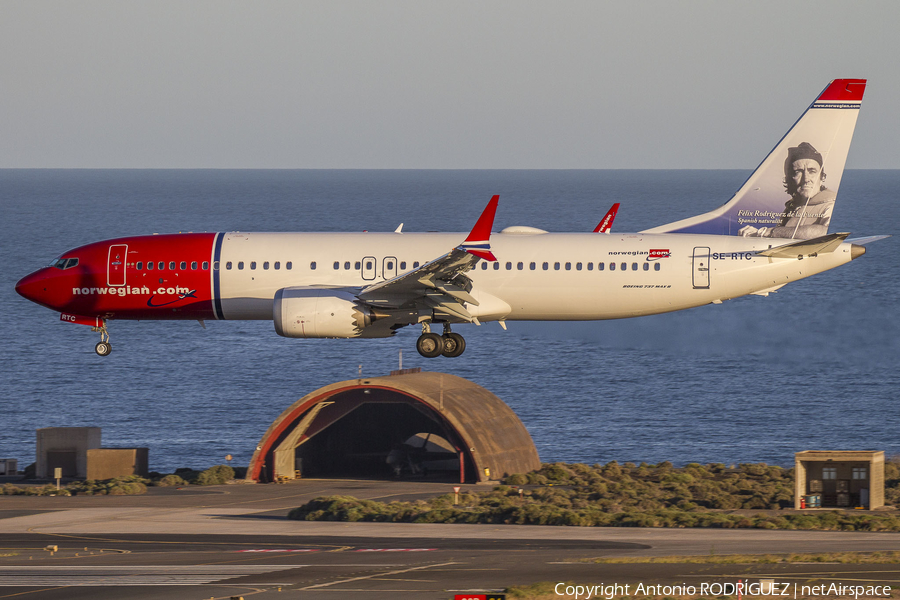 Norwegian Air Sweden Boeing 737-8 MAX (SE-RTC) | Photo 286102