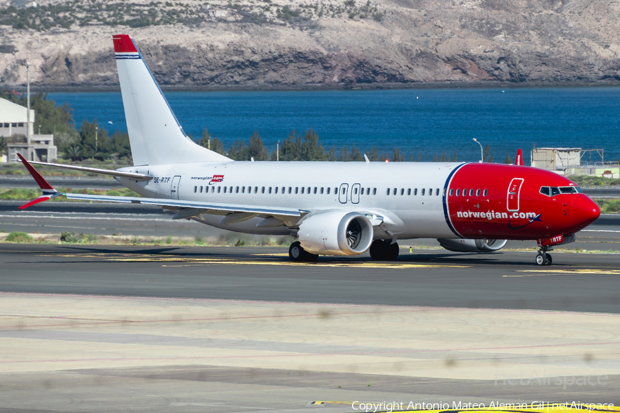 Norwegian Air Sweden Boeing 737-8 MAX (SE-RTF) | Photo 623714