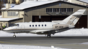 Jet Story Raytheon Hawker 750 (SP-CEO) at  Samedan - St. Moritz, Switzerland