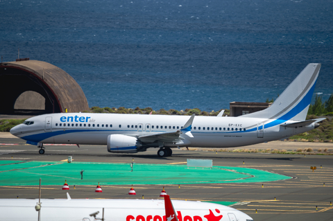 Enter Air Boeing 737-8 MAX (SP-EXC) at  Gran Canaria, Spain