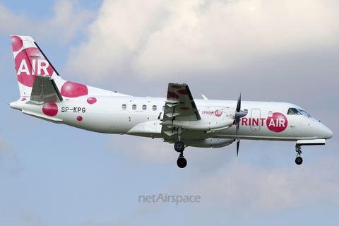 SprintAir SAAB 340A (SP-KPG) at  Warsaw - Frederic Chopin International, Poland