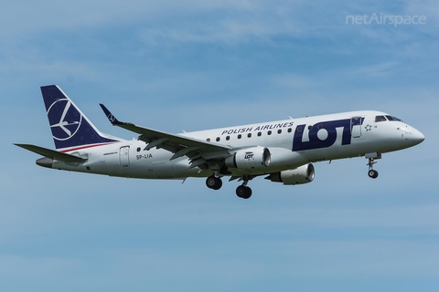 LOT Polish Airlines Embraer ERJ-175LR (ERJ-170-200LR) (SP-LIA) at  Lublin - Świdnik, Poland
