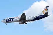 LOT Polish Airlines Boeing 737-45D (SP-LLE) at  London - Heathrow, United Kingdom