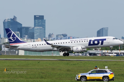 LOT Polish Airlines Embraer ERJ-195LR (ERJ-190-200LR) (SP-LNA) at  Warsaw - Frederic Chopin International, Poland