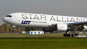 LOT Polish Airlines Boeing 767-341(ER) (SP-LPE) at  Warsaw - Frederic Chopin International, Poland