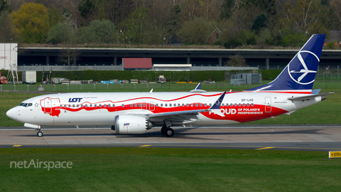 LOT Polish Airlines Boeing 737-8 MAX (SP-LVD) at  Hamburg - Fuhlsbuettel (Helmut Schmidt), Germany