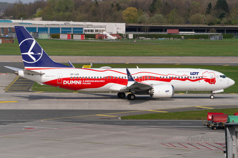 LOT Polish Airlines Boeing 737-8 MAX (SP-LVD) at  Hamburg - Fuhlsbuettel (Helmut Schmidt), Germany