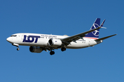 LOT Polish Airlines Boeing 737-8 MAX (SP-LVF) at  Barcelona - El Prat, Spain