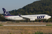 LOT Polish Airlines Boeing 737-86N (SP-LWF) at  Rhodes, Greece