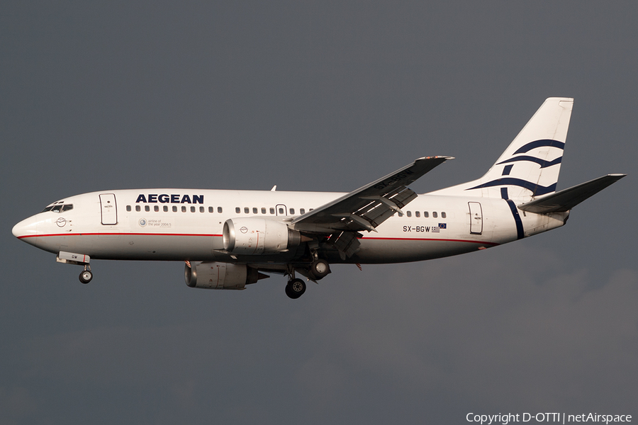 Aegean Airlines Boeing 737-31S (SX-BGW) | Photo 140743
