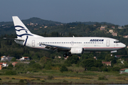 Aegean Airlines Boeing 737-31S (SX-BGZ) at  Corfu - International, Greece