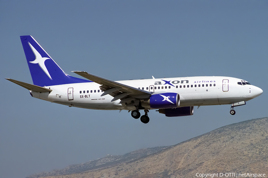 Axon Airlines Boeing 737-7K9 (SX-BLT) | Photo 513177