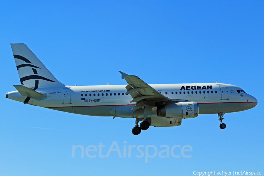 Aegean Airlines Airbus A319-132 (SX-DGF) | Photo 534499