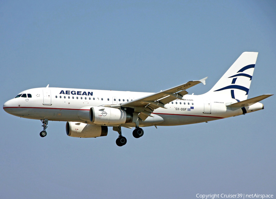 Aegean Airlines Airbus A319-132 (SX-DGF) | Photo 290756