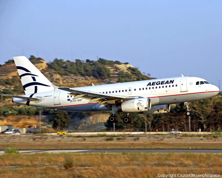 Aegean Airlines Airbus A319-132 (SX-DGF) | Photo 296565