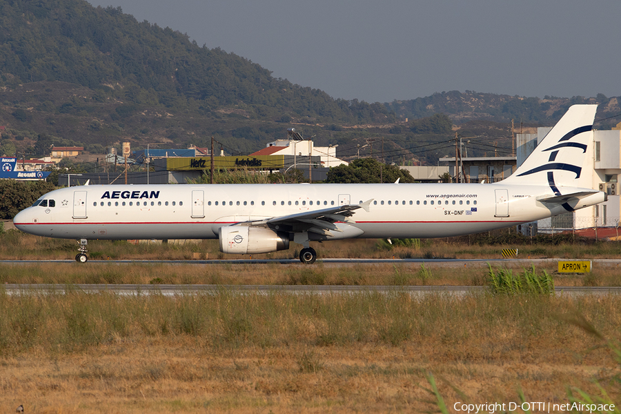 Aegean Airlines Airbus A321-231 (SX-DNF) | Photo 346765