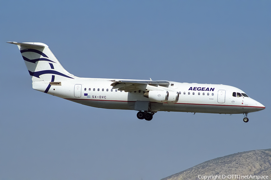 Aegean Airlines BAe Systems BAe-146-RJ100 (SX-DVC) | Photo 509007